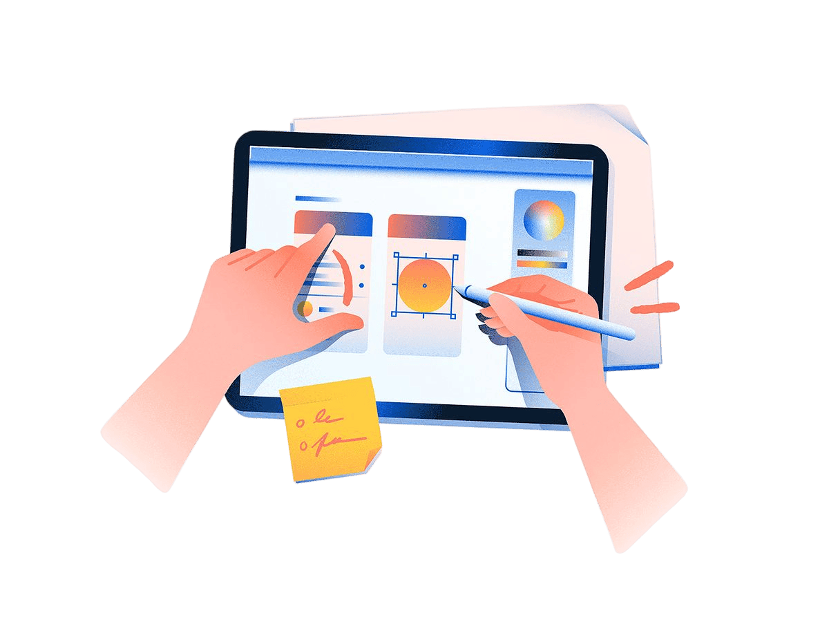 Designer customizing a business system interface